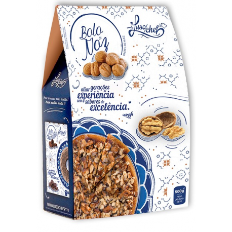 LUSO CAIXA CAKE NOZ 500Grs 1 LUSO CAIXA CAKE NOZ 500Grs