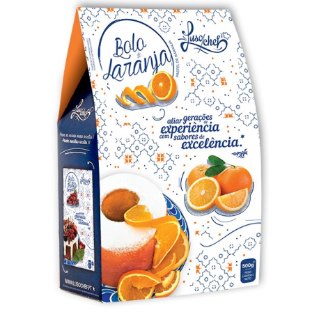 LUSO CAIXA CAKE LARANJA 0 LUSO CAIXA CAKE LARANJA 0.500Grs